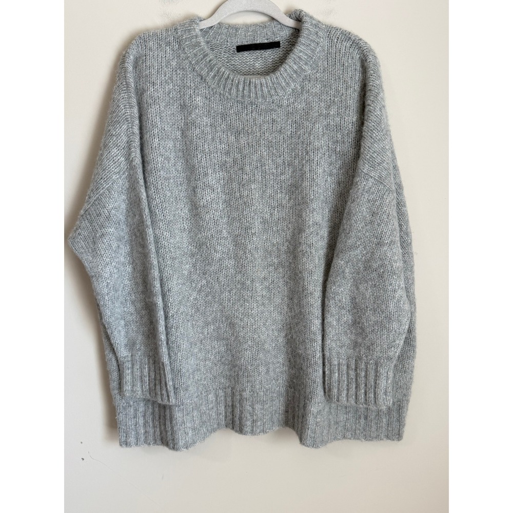 Jenni Kayne Baby Alpaca Everyday Sweater Womens Large Grey Oversized EUC - Picture 2 of 12